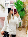 Maglione con frange bianco