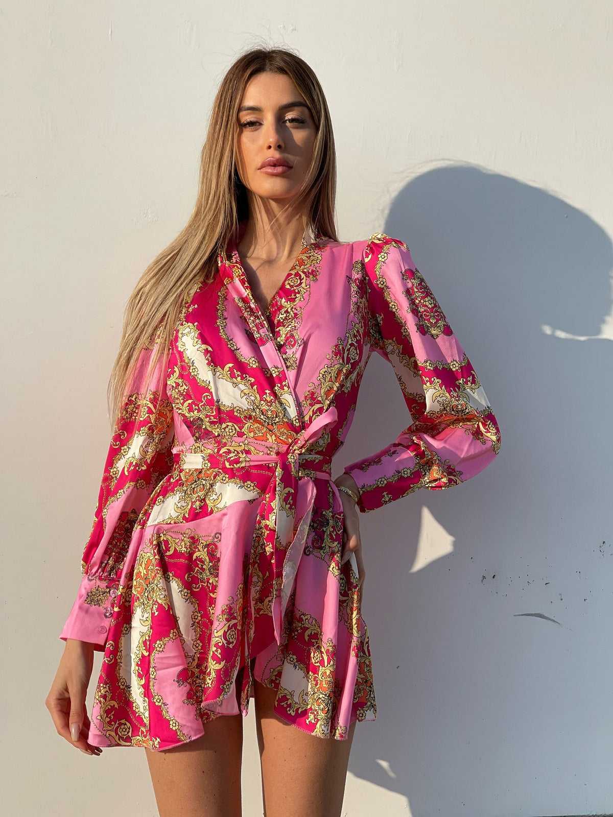 Abito etnico Fuxia e rosa