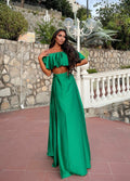 Completo top e gonna verde