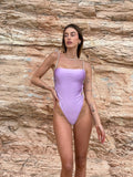 Body intero lilla strass argento