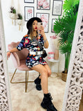 Maxi maglia cartoon Nera