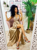Dress Afrodite con paillettes nude
