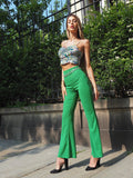 Pantalone a zampa verde