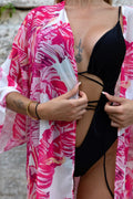 Costume intero nero incrociato