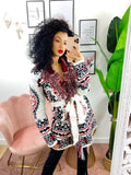 Cardigan Con dettagli rosso nero