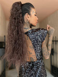 Abito smanicato con paillettes nero
