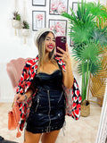Giacca con Cuori base nera