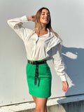 Gonna elasticizzata verde