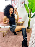 Gonna di Jeans compresa cintura Black