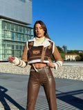 Leggins choco con zip