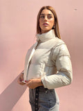 Piumino Crop beige