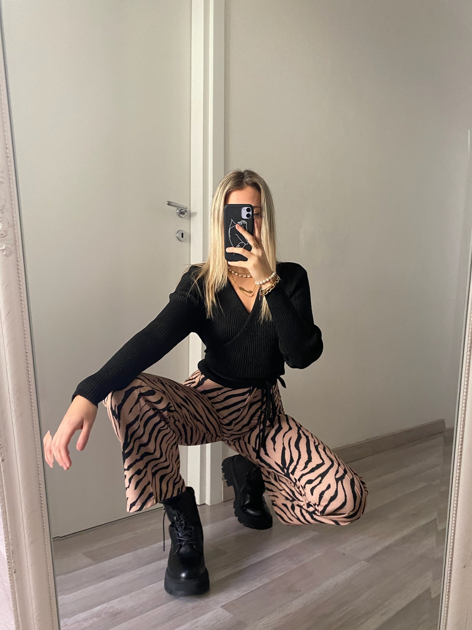 Scaldacuore in lurex nero