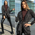 Cardigan in lurex zebrato nero