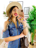 Abito di jeans con catena