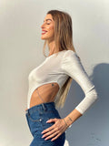 Body bianco con strass