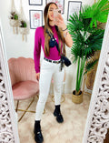 Pantalone aderente bianco