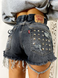 Short Levi’s Vintage con Borchie bagno grigio