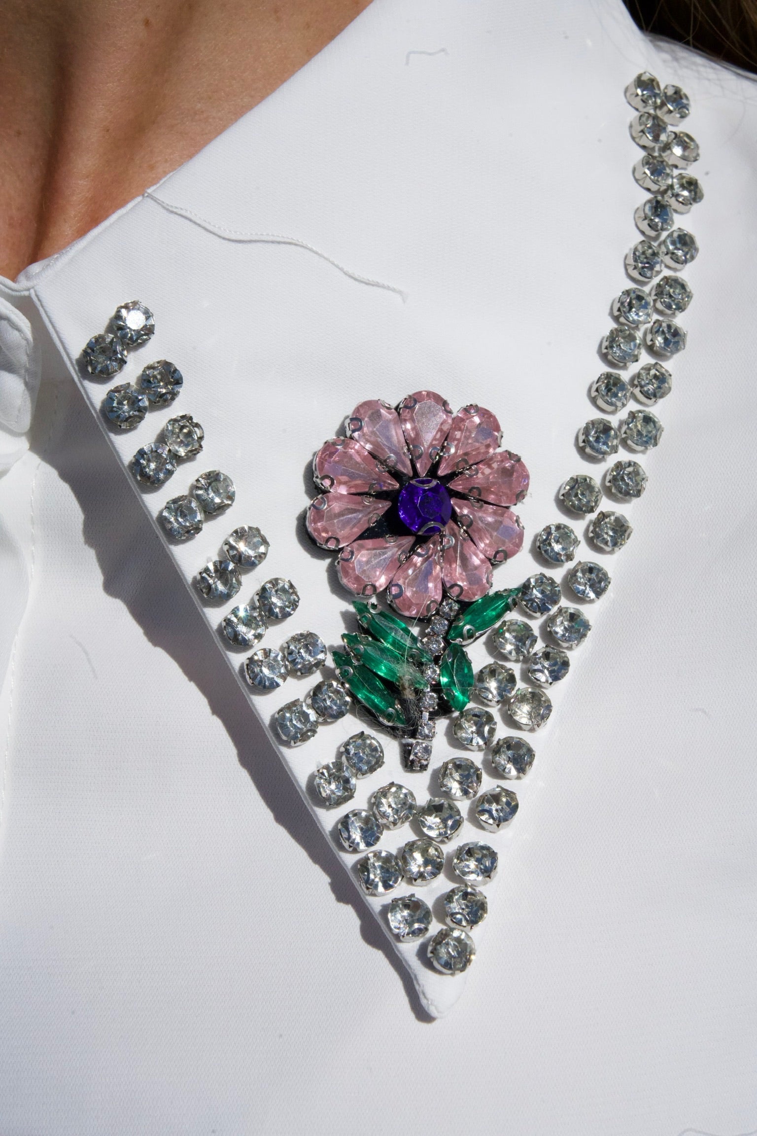 Camicia bianca con strass
