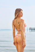 Bikini tre pezzi pesca