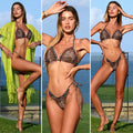 Bikini animalier con perline