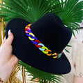 Cappello Nero catena multicolor