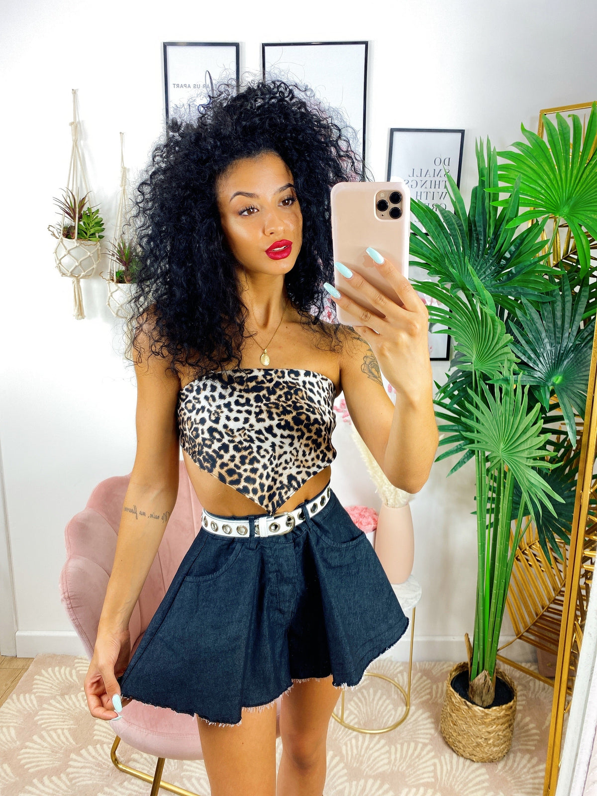 Top stampa bandana Maculato