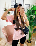 Completo sportivo con cintura Rosa