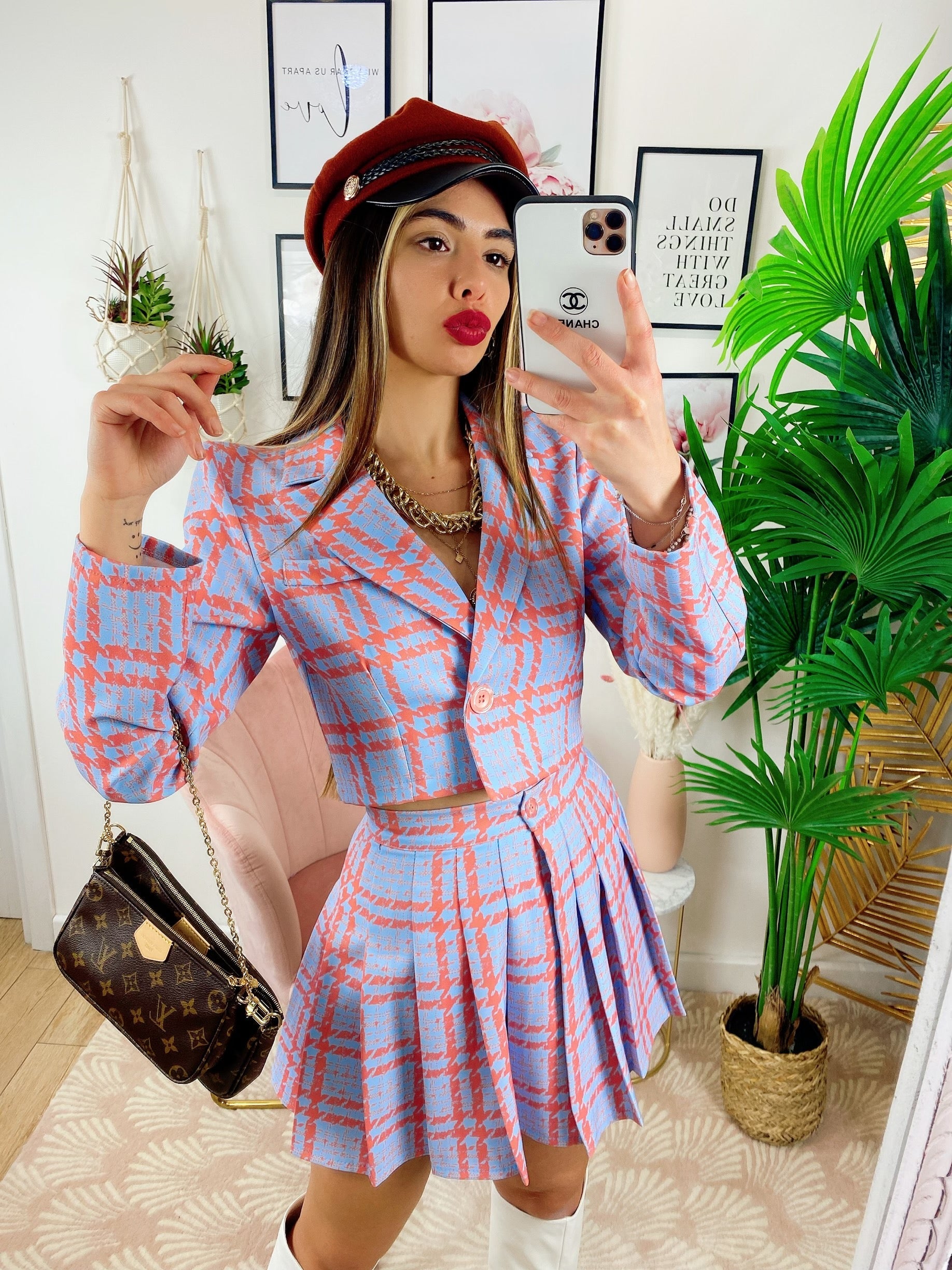 Completo Giacca Corta e Gonna sfumature Rosa