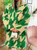 Cappotto pied de poule dettaglio verde