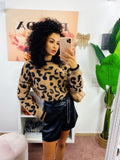 Maglione morbidoso maculato