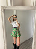 Gonna verde ricami Fuxia