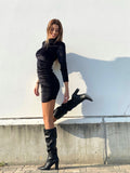 Abito in velluto nero