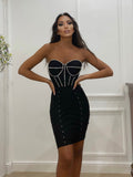 Abito bustier nero