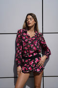 Completo camicia e short a fiori
