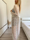 Kimono in pizzo bianco