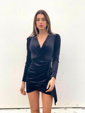Abito nero con fusciacca