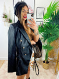 Blazer in ecopelle Nero