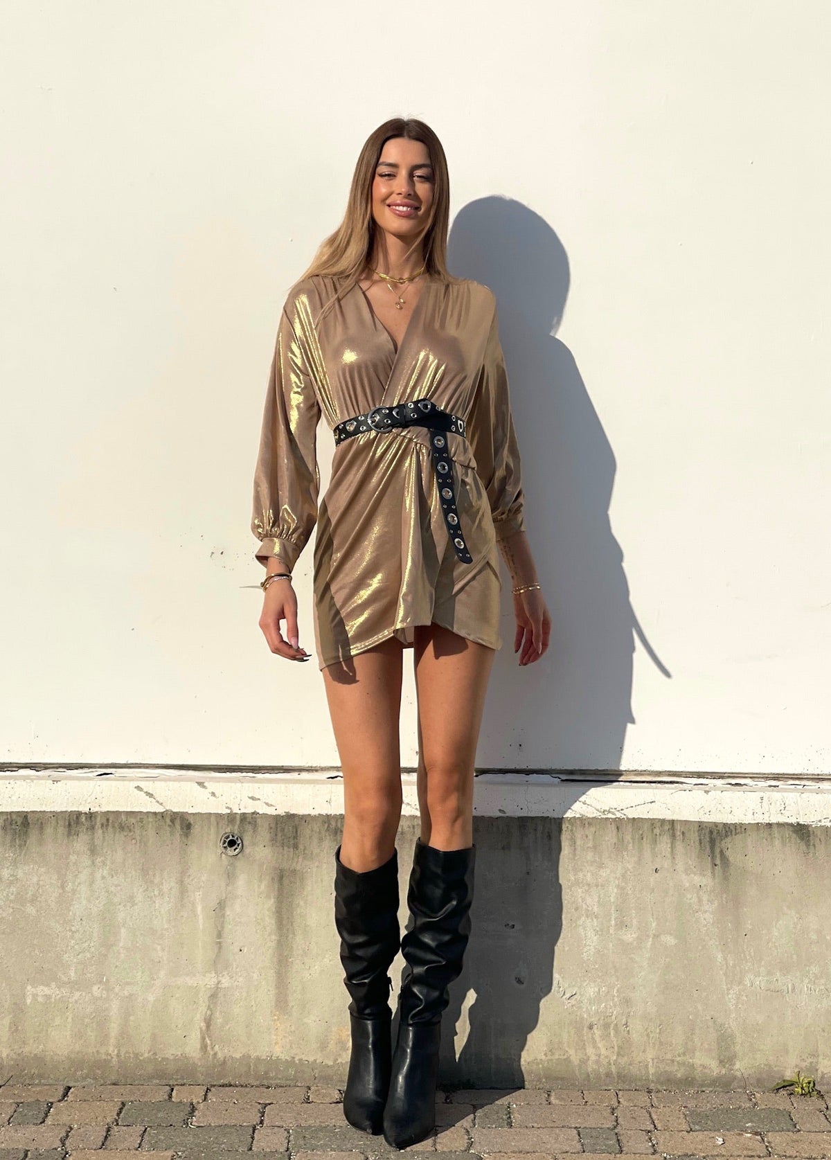Abito glam night gold