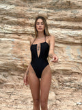Body intero con incroci nero