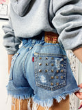 Short Levi’s Vintage bagno medio con borchie