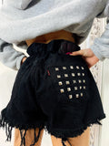 Short Levi’s Vintage nero con borchie