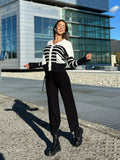 Cardigan bianco e nero