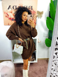 Abito in maglia Marrone
