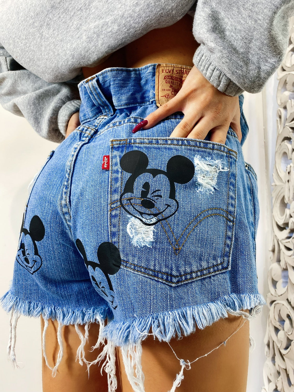 Short Levi’s Vintage con stampa bagno medio