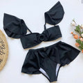 Bikini a fascia con maniche Nero