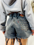 Short Levi’s Vintage con Borchie bagno grigio