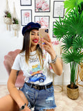 T-shirt con stampa Travel