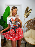 Gonna con balza e cuori