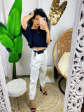 Maglia a top crop nera