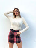 Maglioncino a trecce bianco